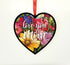 Love You Mum Stained Glass Effect Heart Suncatcher